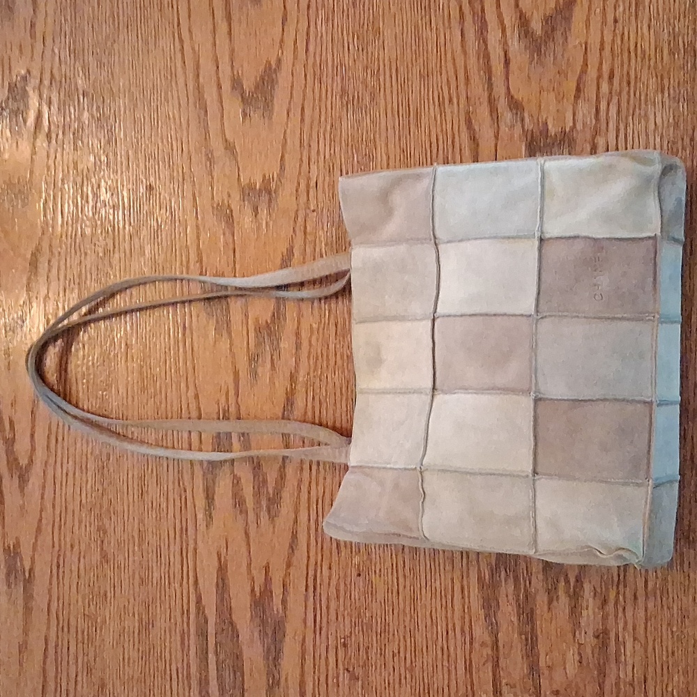 Chanel patchwork suede tote.